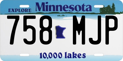 MN license plate 758MJP
