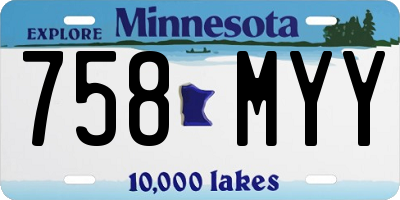 MN license plate 758MYY