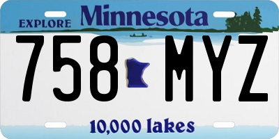 MN license plate 758MYZ