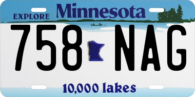 MN license plate 758NAG