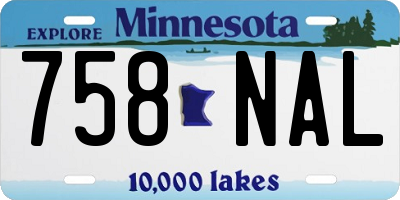 MN license plate 758NAL