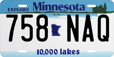 MN license plate 758NAQ