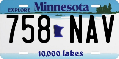 MN license plate 758NAV