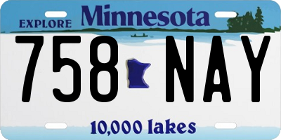 MN license plate 758NAY