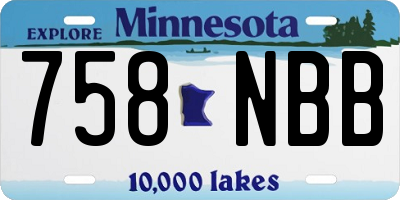 MN license plate 758NBB