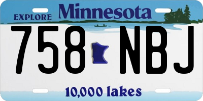 MN license plate 758NBJ