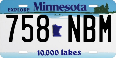 MN license plate 758NBM