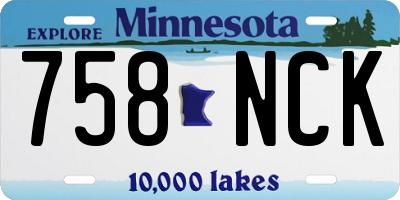 MN license plate 758NCK