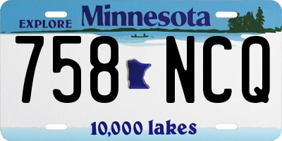 MN license plate 758NCQ