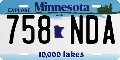 MN license plate 758NDA