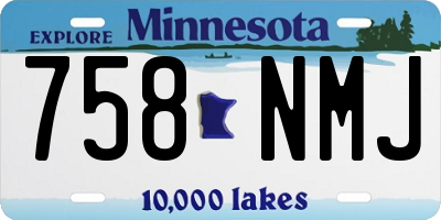 MN license plate 758NMJ