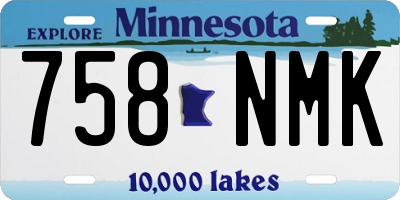 MN license plate 758NMK