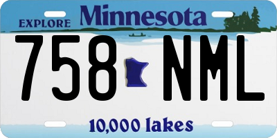 MN license plate 758NML