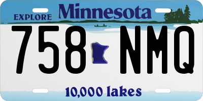 MN license plate 758NMQ