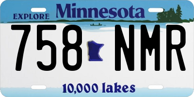 MN license plate 758NMR