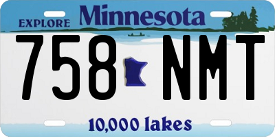 MN license plate 758NMT