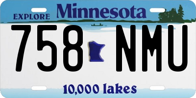 MN license plate 758NMU