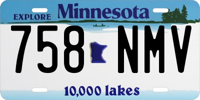 MN license plate 758NMV