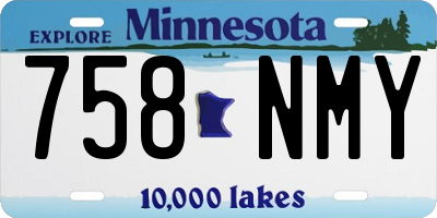 MN license plate 758NMY