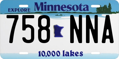 MN license plate 758NNA