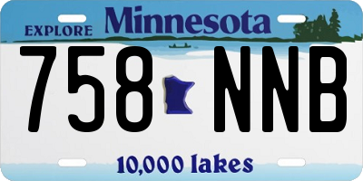MN license plate 758NNB