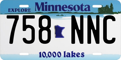 MN license plate 758NNC