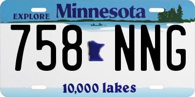 MN license plate 758NNG