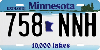 MN license plate 758NNH