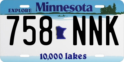 MN license plate 758NNK