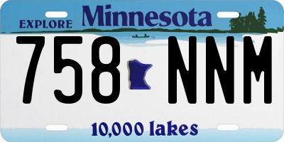 MN license plate 758NNM