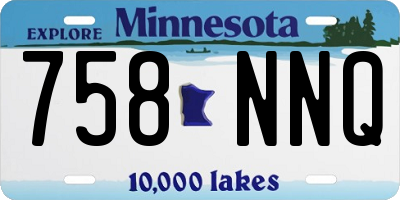 MN license plate 758NNQ