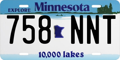 MN license plate 758NNT