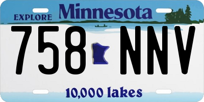 MN license plate 758NNV