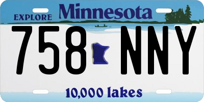 MN license plate 758NNY