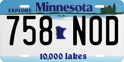 MN license plate 758NOD