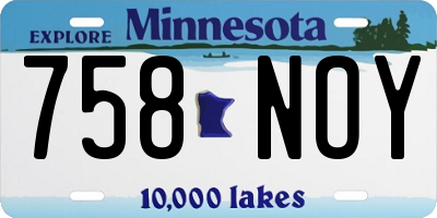 MN license plate 758NOY