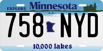 MN license plate 758NYD