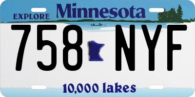 MN license plate 758NYF