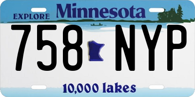 MN license plate 758NYP