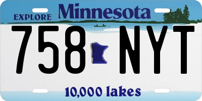 MN license plate 758NYT