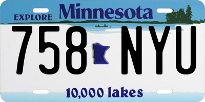 MN license plate 758NYU