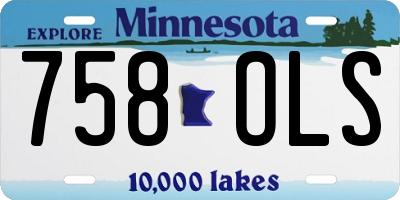 MN license plate 758OLS