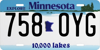 MN license plate 758OYG
