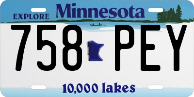 MN license plate 758PEY