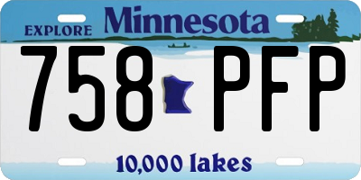 MN license plate 758PFP
