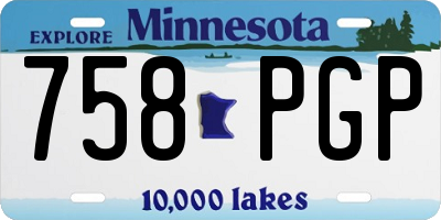 MN license plate 758PGP