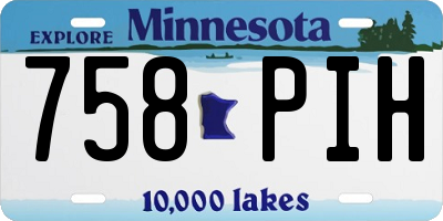 MN license plate 758PIH