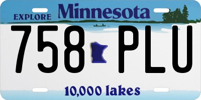 MN license plate 758PLU