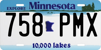 MN license plate 758PMX