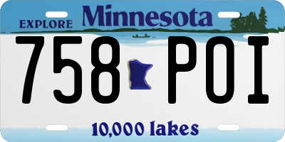 MN license plate 758POI